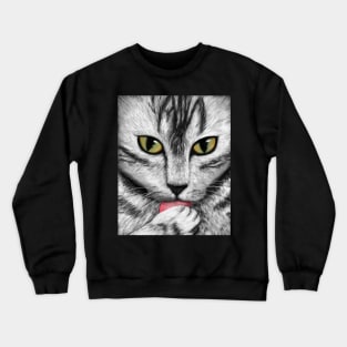 Tabby cat face Crewneck Sweatshirt